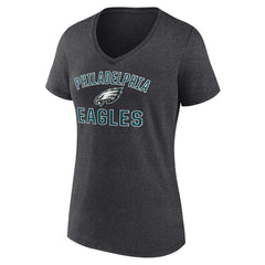 Philadelphia Eagles Women's Victory Arch Team V-Neck T-Shirt - Charcoal outlet