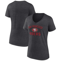 San Francisco 49ers Women's Victory Arch Team V-Neck T-Shirt - Charcoal discount