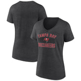 Tampa Bay Buccaneers Women's Victory Arch Team V-Neck T-Shirt - Charcoal cheap