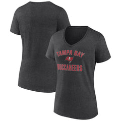 Tampa Bay Buccaneers Women's Victory Arch Team V-Neck T-Shirt - Charcoal cheap