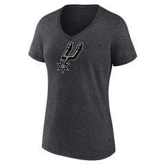 San Antonio Spurs Women's Logo V-Neck T-Shirt - Charcoal shop
