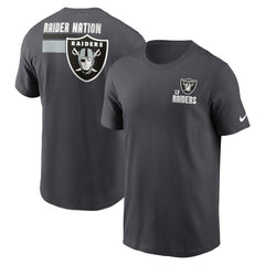 Las Vegas Raiders Blitz Essential T-Shirt - Anthracite | Nike outlet