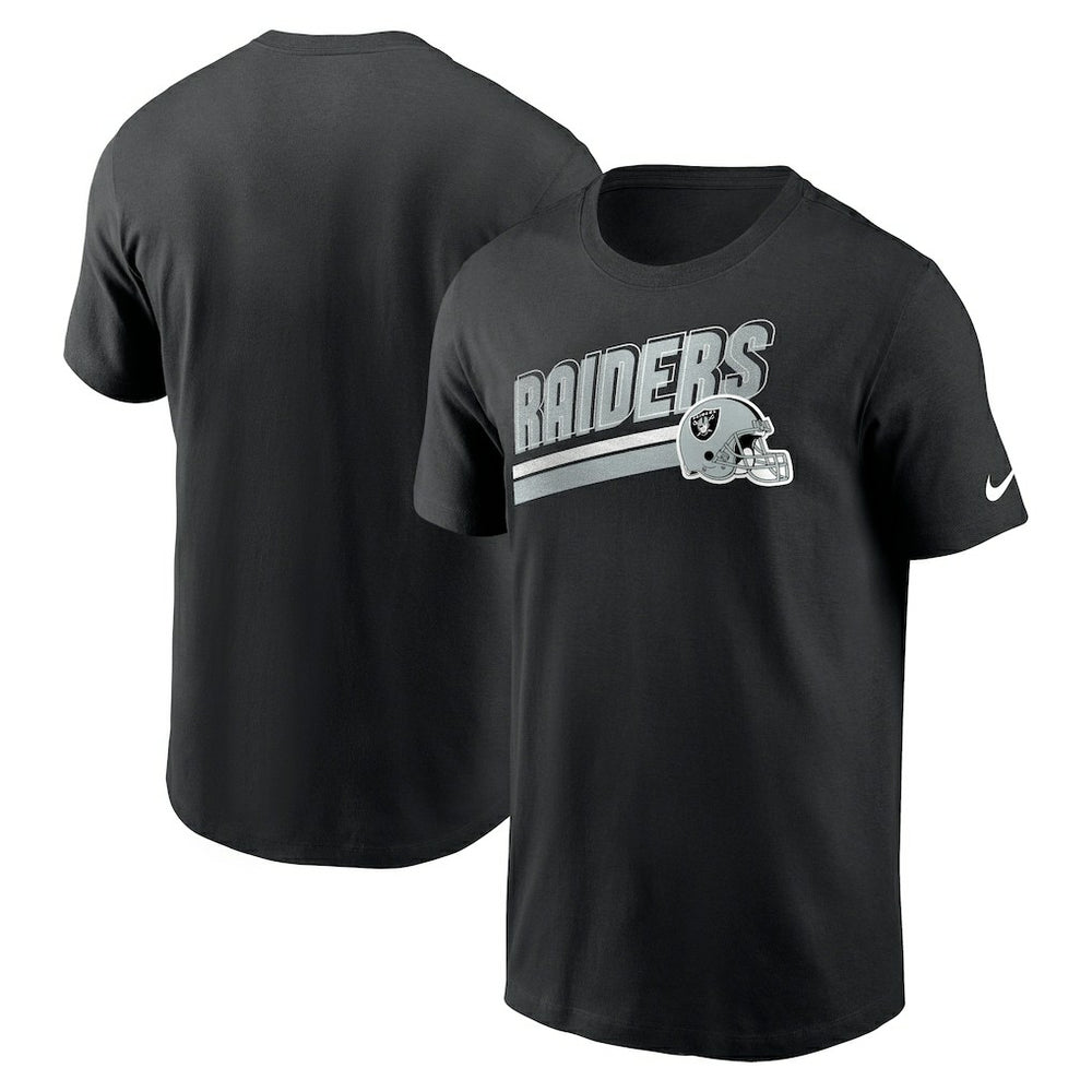 Las Vegas Raiders Essential Blitz Lockup T-Shirt - Black | Nike on sale