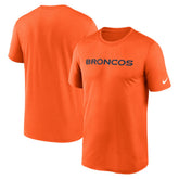 Denver Broncos Legend Wordmark Performance T-Shirt - Orange | Nike online