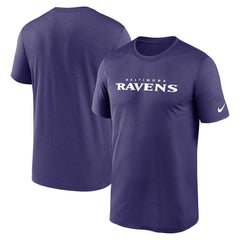 Baltimore Ravens Legend Wordmark Performance T-Shirt - Purple | Nike for sale
