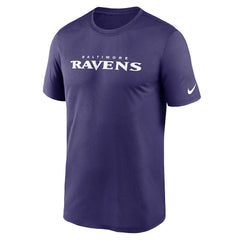 Baltimore Ravens Legend Wordmark Performance T-Shirt - Purple | Nike for sale