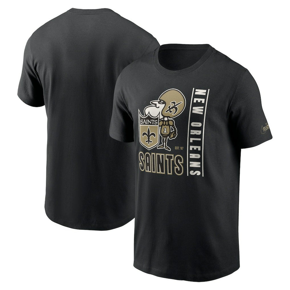 New Orleans Saints Lockup Essential T-Shirt - Black | Nike sale