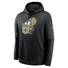 New Orleans Saints Rewind Club Pullover Hoodie - Black | Nike sale
