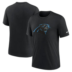 Carolina Panthers Rewind Logo Tri-Blend T-Shirt - Black | Nike outlet