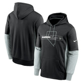 Las Vegas Raiders Color Block Fleece Performance Pullover Hoodie - Black | Nike discount