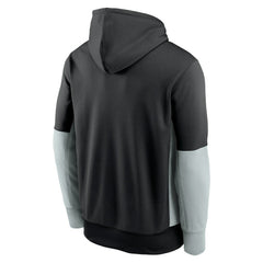 Las Vegas Raiders Color Block Fleece Performance Pullover Hoodie - Black | Nike discount