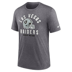 Las Vegas Raiders Helmet Tri-Blend T-Shirt - Heather Charcoal | Nike cheap
