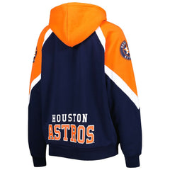 Houston Astros Starter Women's Hail Mary Full-Zip Hoodie - Navy/Orange