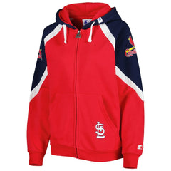 St. Louis Cardinals Starter Women's Hail Mary Full-Zip Hoodie - Red/Navy