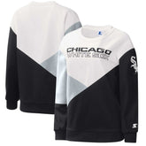 Chicago White Sox Starter Women's Shutout Pullover Sweatshirt - White/Black