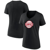 Atlanta Hawks Women's Alternate Logo V-Neck T-Shirt - Black on sale