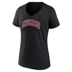 Chicago Bulls Women's Alternate Logo V-Neck T-Shirt sale - Black discount