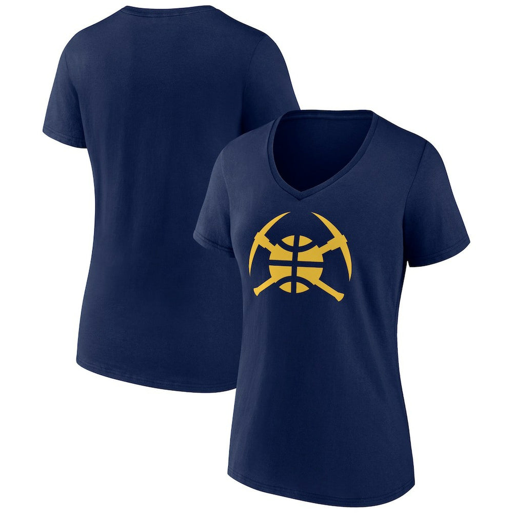 Denver Nuggets Women's Alternate Logo V-Neck T-Shirt sale - Navy discount