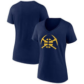 Denver Nuggets Women's Alternate Logo V-Neck T-Shirt sale - Navy discount