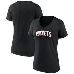 Houston Rockets Women's Alternate Logo V-Neck T-Shirt - Black discount