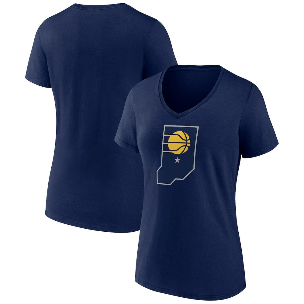 Indiana Pacers Women's Alternate Logo V-Neck T-Shirt - Navy on sale