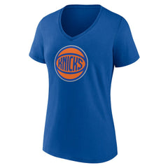 New York Knicks Women's Alternate Logo V-Neck T-Shirt - Royal sale