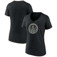San Antonio Spurs Women's Alternate Logo V-Neck T-Shirt - Black discount