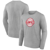 Atlanta Hawks Alternate Logo Long Sleeve T-Shirt - Gray cheap