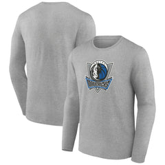 Dallas Mavericks Alternate Logo Long Sleeve T-Shirt sale - Gray on sale