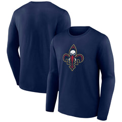 New Orleans Pelicans Alternate Logo Long Sleeve T-Shirt - Navy for sale