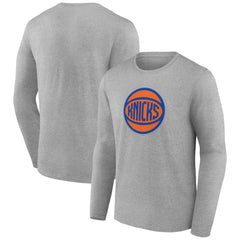New York Knicks Alternate Logo Long Sleeve T-Shirt - Gray for sale