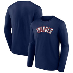 Oklahoma City Thunder Alternate Logo Long Sleeve T-Shirt - Navy for sale
