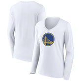 Golden State Warriors Women's Alternate Logo V-Neck Long Sleeve T-Shirt sale - White shop