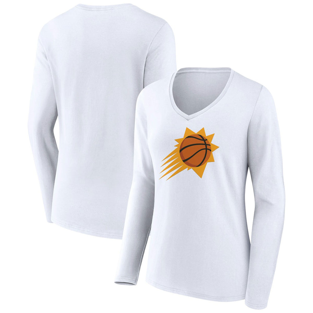 Phoenix Suns Women's Alternate Logo V-Neck Long Sleeve T-Shirt - White discount
