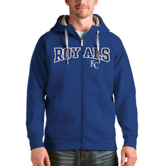 Kansas City Royals Antigua Team Logo Victory Full-Zip Hoodie - Royal