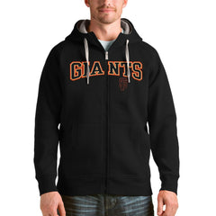 San Francisco Giants Antigua Team Logo Victory Full-Zip Hoodie - Black
