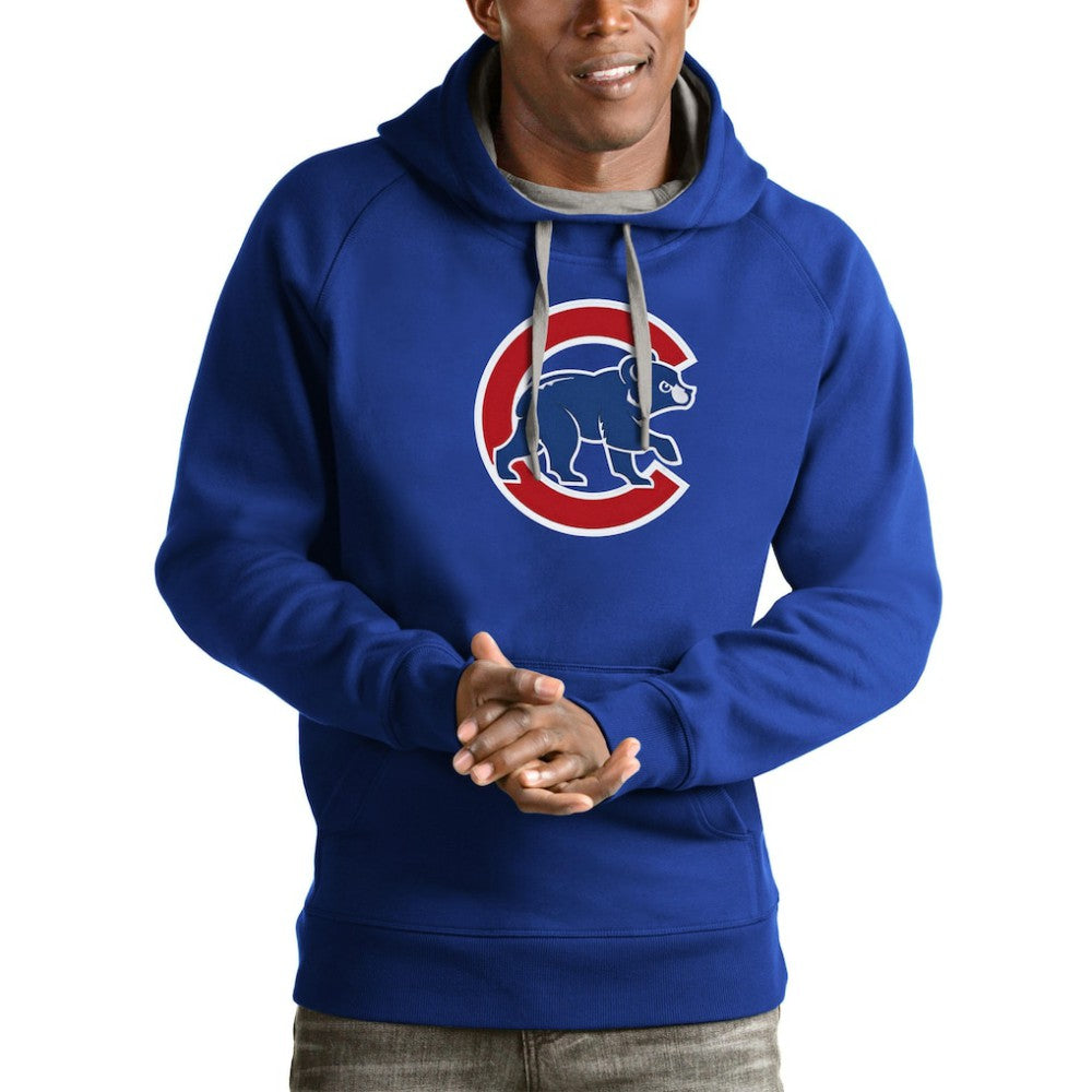 Chicago Cubs Antigua Victory Pullover Team Logo Hoodie - Royal