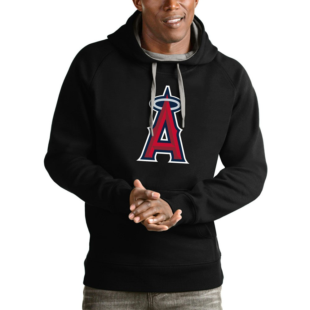 Los Angeles Angels Antigua Victory Pullover Team Logo Hoodie - Black