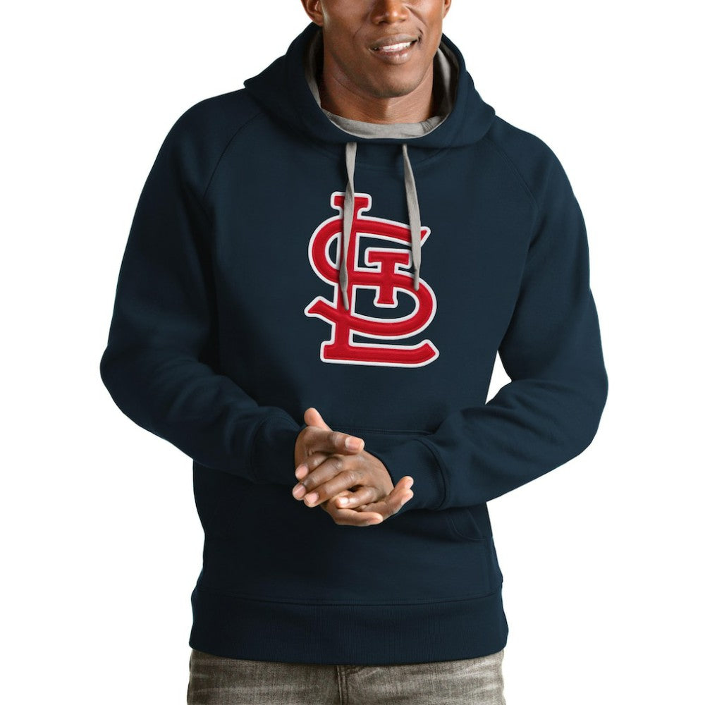St. Louis Cardinals Antigua Victory Pullover Team Logo Hoodie - Navy