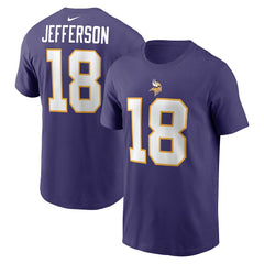 Justin Jefferson Minnesota Vikings Classic Player Name & Number T-Shirt - Purple | Nike outlet