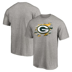 Green Bay Packers True Color T-Shirt - Heather Gray for sale