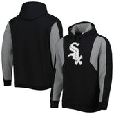 Chicago White Sox Colorblocked Fleece Pullover Hoodie - Black/Gray | Mitchell & Ness