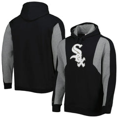 Chicago White Sox Colorblocked Fleece Pullover Hoodie - Black/Gray | Mitchell & Ness