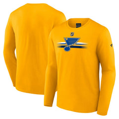 St. Louis Blues Fanatics Authentic Pro Primary Long Sleeve T-Shirt Gold