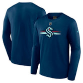 Seattle Kraken Fanatics Authentic Pro Secondary Long Sleeve T-Shirt Deep Sea Blue