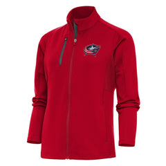 Columbus Blue Jackets Antigua Women's Team Logo Generation Full-Zip Jacket Red