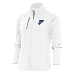 St. Louis Blues Antigua Women's Team Logo Generation Full-Zip Jacket White