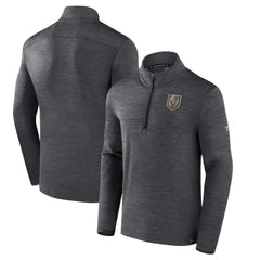 Vegas Golden Knights Fanatics Authentic Pro Quarter-Zip Pullover Top Heather Charcoal
