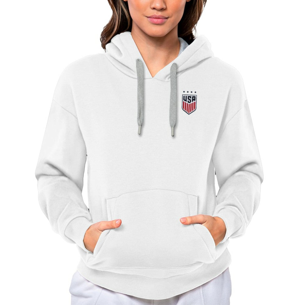 USWNT Antigua Women's Victory Pullover Hoodie - White online