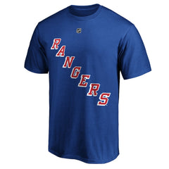 Adam Fox New York Rangers Fanatics Authentic Stack Name & Number T-Shirt Blue